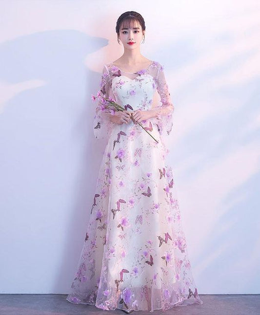 Einzigartiges langes lila Tüll-Ballkleid, lila Tüll-Abendkleid cg23728