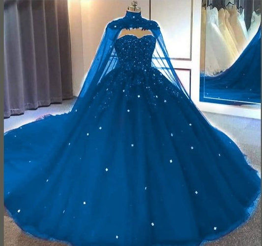 Quinceanera-Kleider blau Ballkleid Ballkleid cg23782