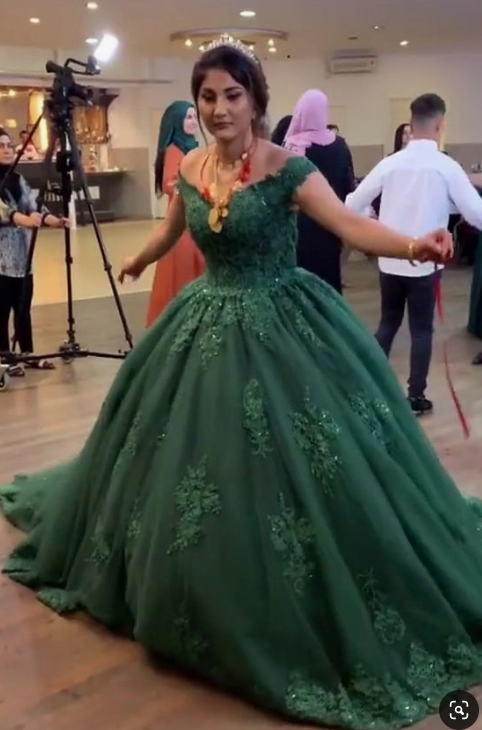 grüne Ballkleider, grüne Quinceanera-Kleider, grüne Ballkleider, grünes Hochzeitskleid cg2407