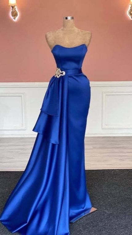 Royal Blue Mermaid Long Prom Dress cg24464