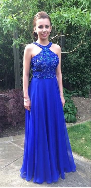 Königsblaues Ballkleid, Abschlussballkleid, Winterkleid cg2615