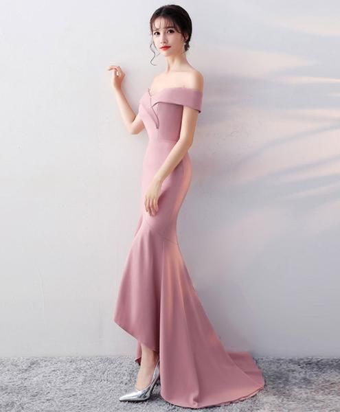 Einfaches langes Ballkleid mit V-Ausschnitt, Meerjungfrau-Abendkleid cg2677