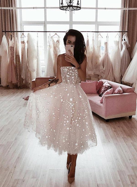Weißes kurzes Tüll-Ballkleid, Homecoming-Kleid cg27