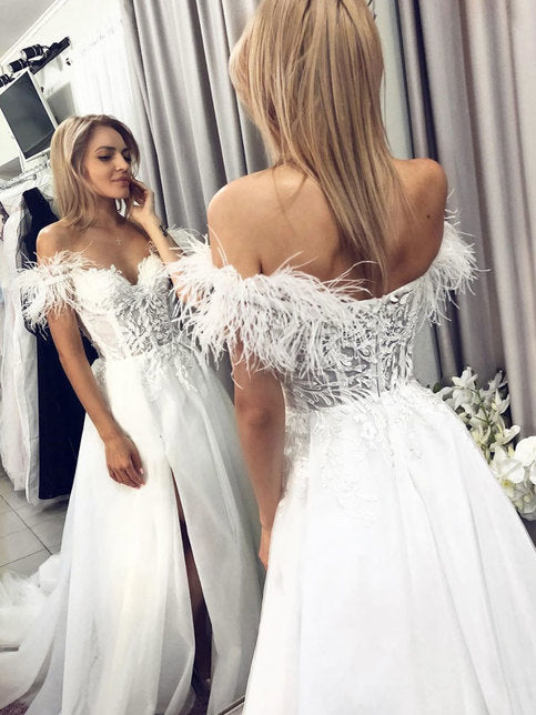 Langes Ballkleid aus weißem Tüll, formelles Kleid aus weißem Tüll cg2791