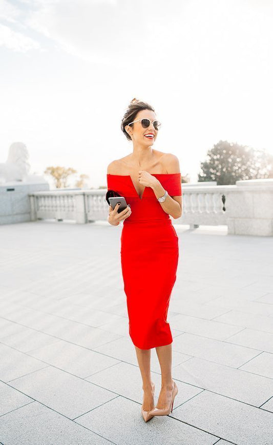 Rotes atemberaubendes Kleid, ärmelloses Party-Ballkleid mit V-Ausschnitt, cg2946