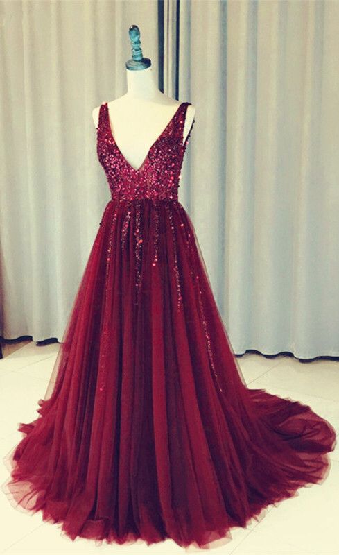 Burgunderrote Ballkleider, Burgunderrotes Abendkleid, Burgunderrote Brautjungfernkleider, Abendkleid aus Tüll cg3223