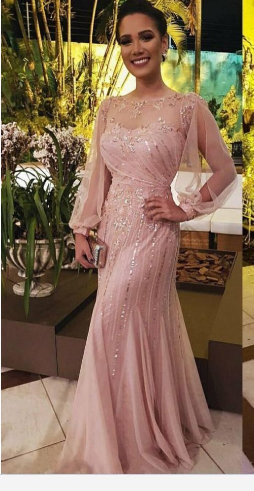Glänzendes rosa Meerjungfrauen-Ballkleid cg3233
