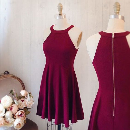 2019 Kurzes burgunderfarbenes Homecoming-Kleid cg3267
