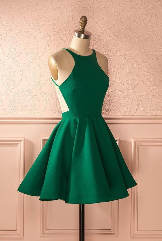 Kurzes grünes Abschlusskleid, Homecoming-Kleider cg328