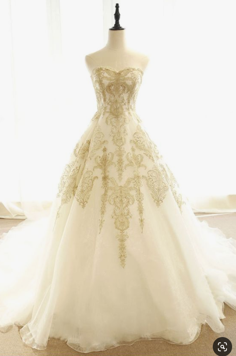 Champagner-Spitze langes Brautkleid, Champagner Brautkleid, Champagner-Spitze Hochzeit Ballkleid cg3482