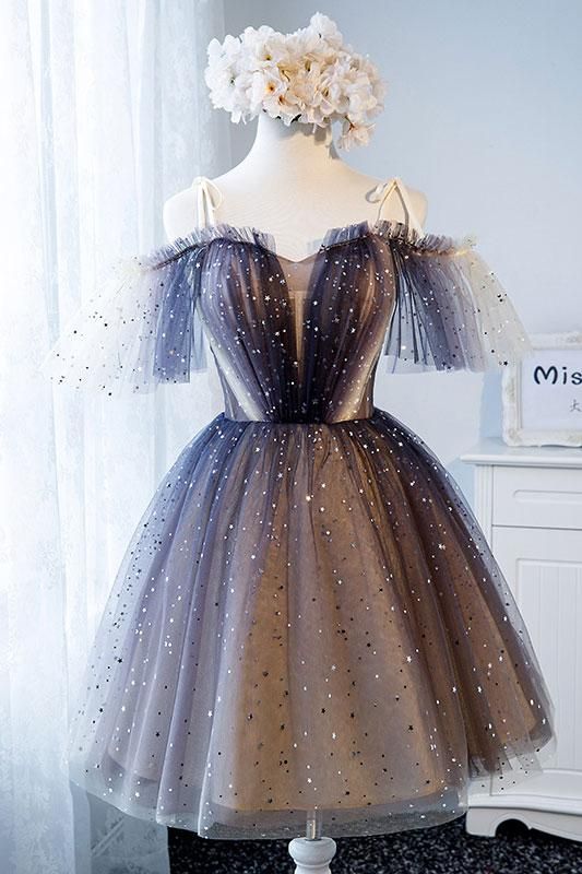 einzigartiges kurzes Tüllkleid, Tüll-Heimkehrkleid, Heimkehrkleid cg34