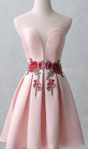 Kurzes rosa Homecoming-Kleid mit plissiertem Schnürverschluss, Mini-Heimkehrkleider, cg355