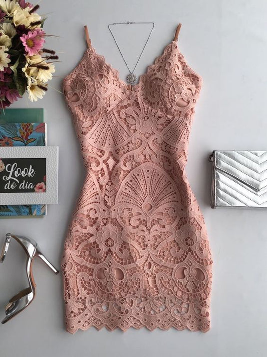 2019 Homecoming-Kleider, kurzes Spitzenkleid, cg3567