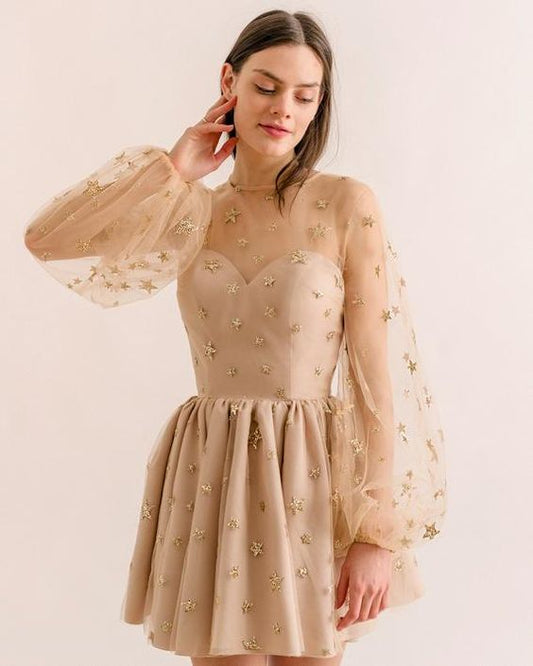 2019 Homecoming-Kleider A-Linie modisches goldenes Partykleid cg3682