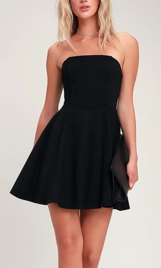 kleines schwarzes kleid, kurzes schwarzes heimkehrkleid schlicht cg3791