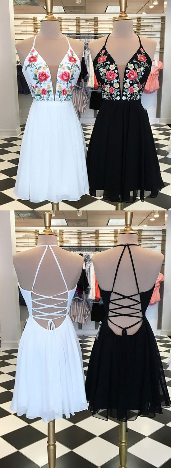 Süßes kurzes Spitzenkleid mit V-Ausschnitt, Homecoming-Kleid cg38