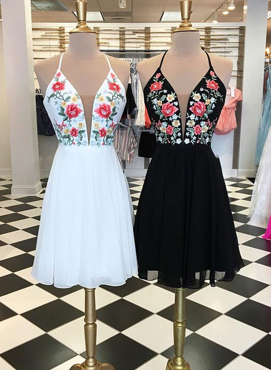 Süßes kurzes Spitzenkleid mit V-Ausschnitt, Homecoming-Kleid cg38