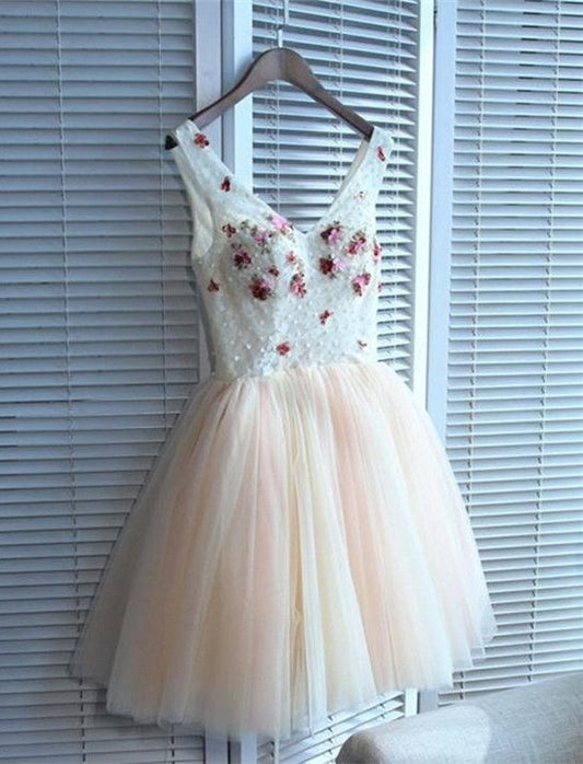 V-Ausschnitt Homecoming Kleid, Kurzes Homecoming Kleid, Homecoming Kleid V-Ausschnitt cg411