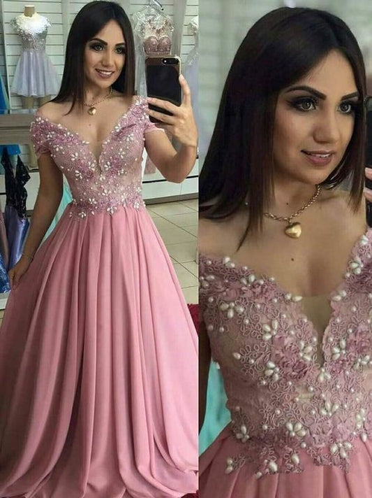 Hochwertiges Spitzen-Ballkleid aus Chiffon, Abendkleid cg4244