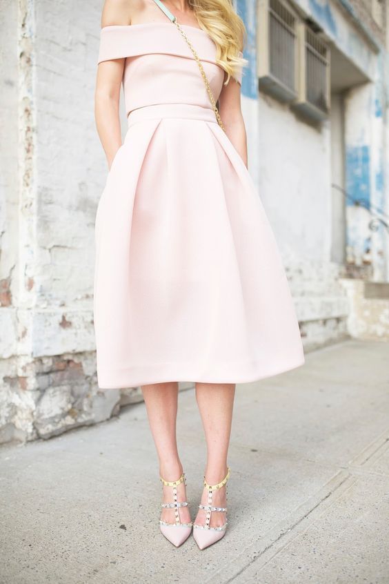 Pink off-the- shoulder ,homecoming dress cg4260