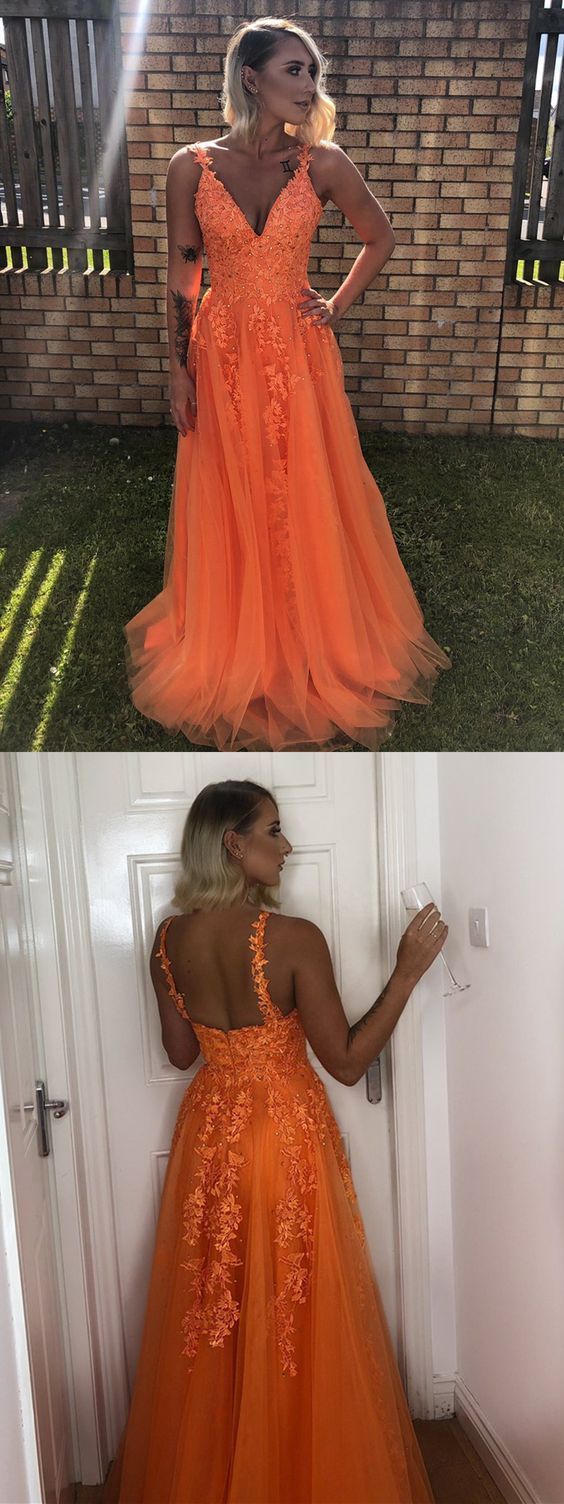 A-Linie V-Ausschnitt Rückenfreies Spitzen-Ballkleid, V-Ausschnitt Spitzen-Abendkleid, Spitzen-Abendkleid cg4398