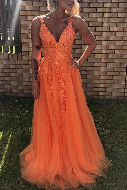 A-Linie V-Ausschnitt Rückenfreies Spitzen-Ballkleid, V-Ausschnitt Spitzen-Abendkleid, Spitzen-Abendkleid cg4398
