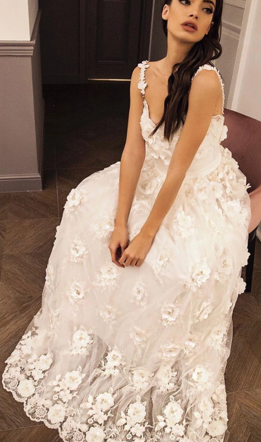 Weißes langes Ballkleid aus Spitze mit herzförmigem Ausschnitt, weißes Abendkleid aus Tüll cg5018