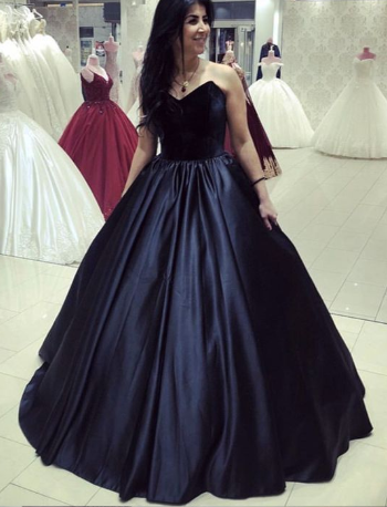 Velvet Corset Floor Length Ball Gowns Prom Dresses cg5043