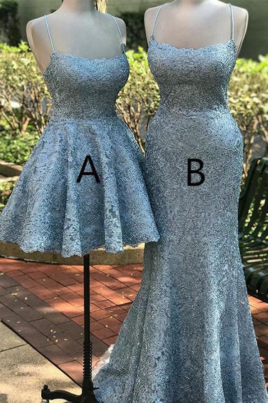 Blaue Ballkleider, Spitzen-Heimkehrkleid, Meerjungfrau-Ballkleider cg5240