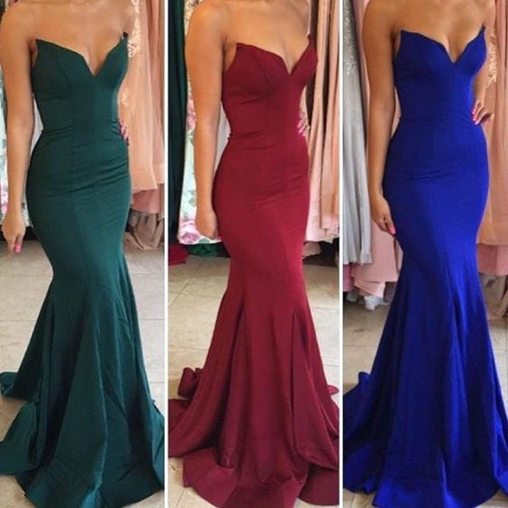 Langes Ballkleid, formelles Abendkleid, Brautjungfernkleid, Meerjungfrau-Ballkleid cg5392