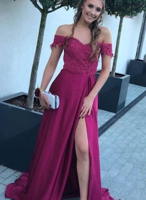 Ballkleid, edel, schulterfrei, A-Linie, cg5680