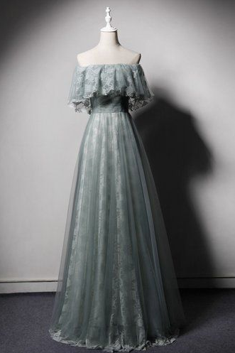 Grünes trägerloses langes A-Linien-Abschlussballkleid aus Spitze, Abendkleid cg5689
