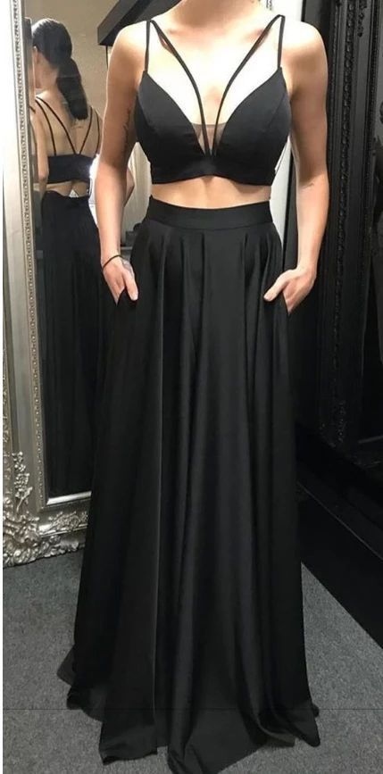 Schwarzes Ballkleid, Langes Ballkleid Einfaches Ballkleid cg5955