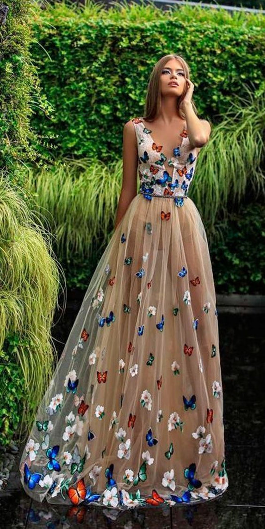 Tiefes V-Ausschnitt Ballkleid, Sexy Ballkleid, Günstiges Abendkleid, Maßanfertigung, Partykleid cg610