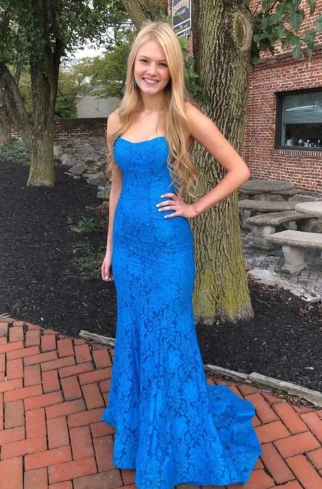 Blaues Spitzen-Ballkleid 2020, Abendkleid, Winter-Formalkleid cg6177