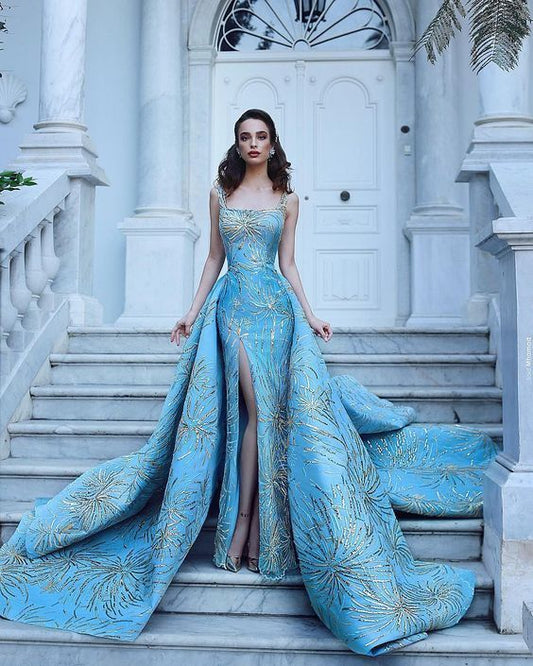 gorgeous long blue prom dress,luxury evening dress,wedding dress  cg6306
