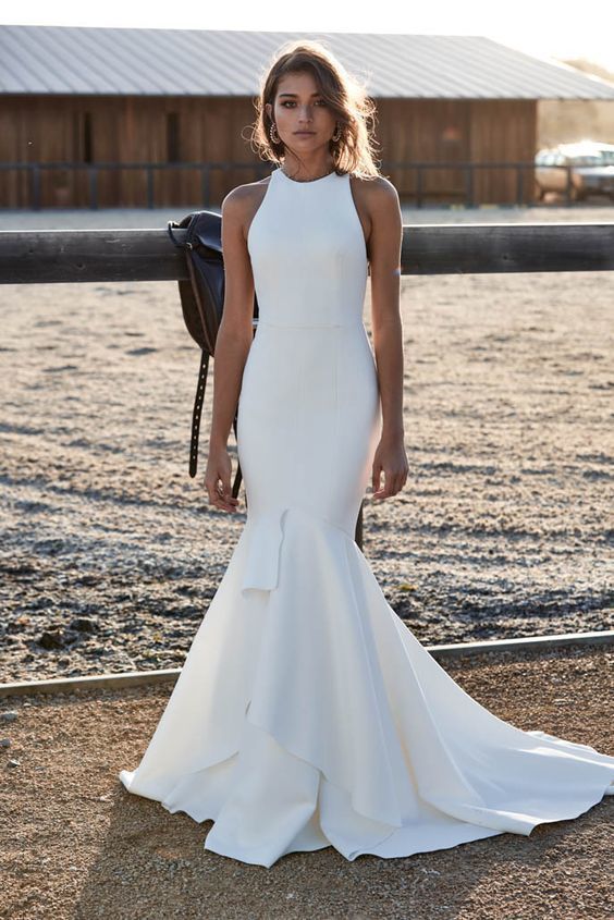 Long Prom Dress simple bridal dress cg6348