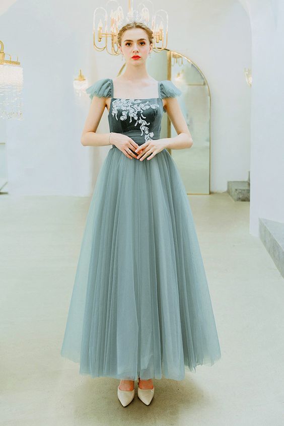 Charming Prom Dress,A-Line Prom Gown, Appliques Prom Dress, Scoop Prom Gown cg6359