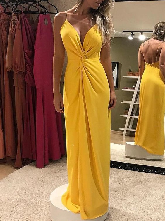 yellow Prom Dress , Charming Prom Dress cg6395