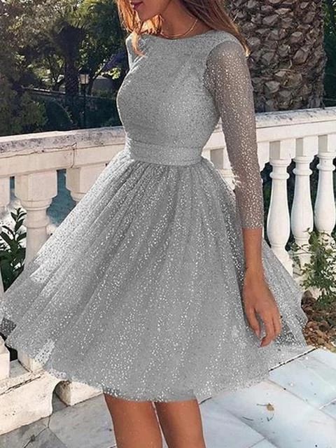 Pailletten Cocktail Party Abend Homecoming Kleid cg6411