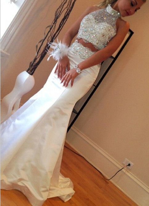 Two Piece Long Mearmaid Prom Dress cg6433