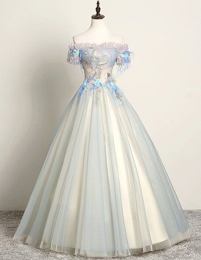 Unique Sweetheart Long Off Shoulder Party Dress, Lace Prom Dress cg6533