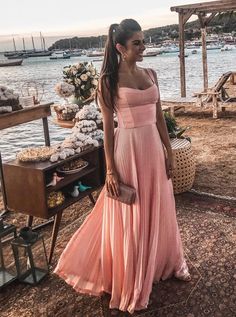 A-Linie rosa Ballkleider, Abendpartykleider cg6573