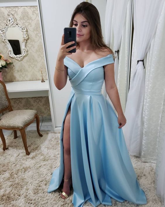 Prom Dresses Beautiful, Chic V Neck Lace Party Dress Prom Dress Floor Length with Split Side cg6675