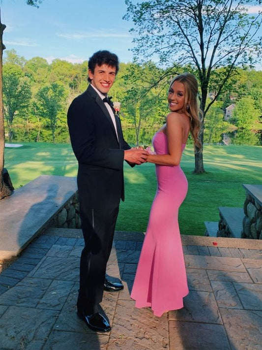 2020 rosa Ballkleid, langes Ballkleid, einfaches Ballkleid cg6703