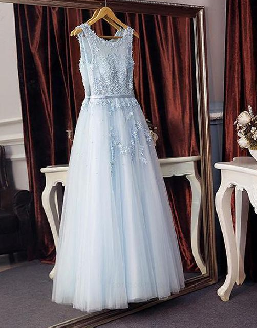 Customized Light Prom Dresses Lace, Blue Bridesmaid Dresses, Prom Dresses Long, Light Blue Bridesmaid Dresses cg6793
