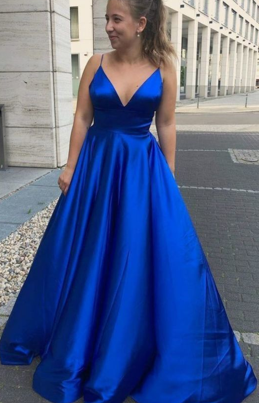 Simple Royal Blue Prom Dresses Long Prom Dresses cg6929
