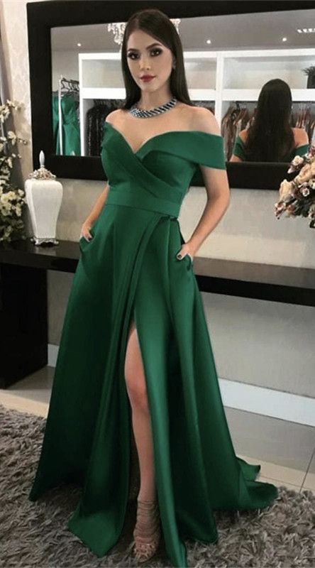 Off Shoulder Prom Dresses With Pockets cg6940