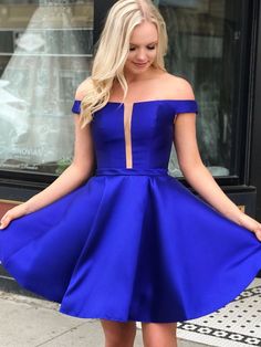 Off Shoulder Short Royal Blue Dresses, Short Royal Blue Formal Homecom classygown Off Shoulder Short Royal Blue Dresses, Short Royal Blue Formal Homecom classygown