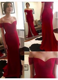 Fantastic Chiffon Off-the-shoulder Neckline Mermaid Formal prom Dresses cg7029